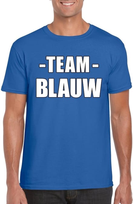 Sportdag team blauw shirt heren S