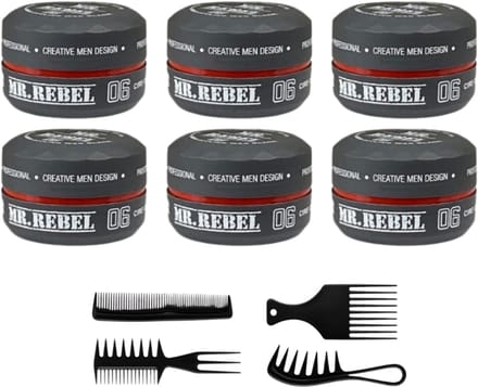MR REBEL 06 STYLING WAX BLACK (6 STUKS) 900 ml