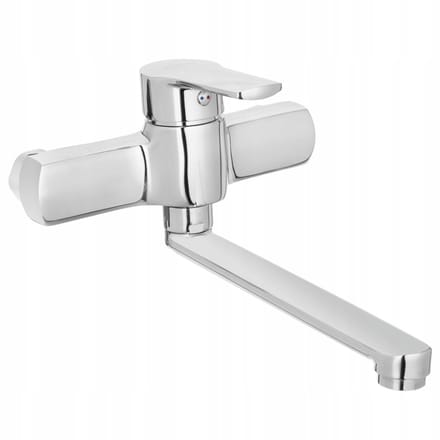 Invena Verso Keukenkraan Wandmontage Zilver - Draaibare Uitloop