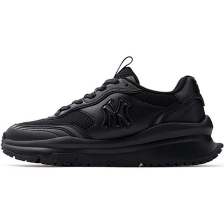 MLB Chunky Runner Confortable Polyvalent Tissu Cuir Synthétique Durable Respirant Basse Coupe Décontracté Chaussures de Course Baskets Unisexes Noir 3ASHCRL3N-50BKS 38.5