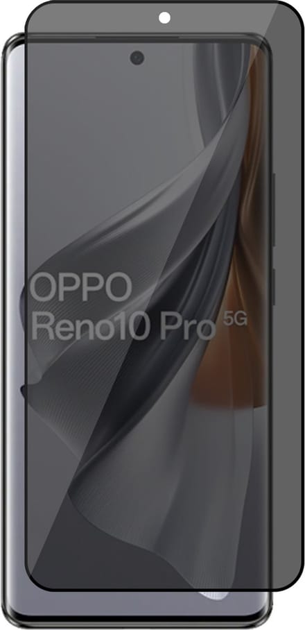 Privacy Screenprotector geschikt voor Oppo Reno 10 / 10 Pro - Volledig Dekkend Glas Screen Protector