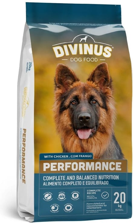 Divinus Performance - Droog Hondenvoer - Voor Actieve Honden - Grote Rassen - 20kg