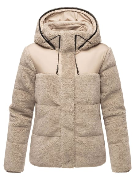 Marikoo dames teddy puffer jas met capuchon – model Kaguraa