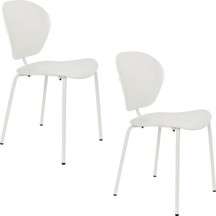 Zuiver The Ocean Chair Eetkamerstoelen Coconut Milk - Set van 2