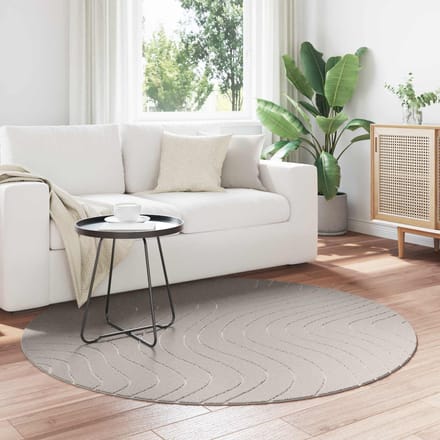 vidaXL - Binnen- - en - buitenkleed - PALMERAS - Crème - Ø - 200 - CM - Polyester