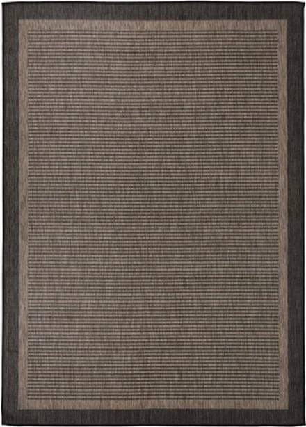 vidaXL Buitenkleed platgeweven 120x170 cm donkerbruin