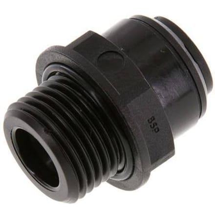 12mm x G1/2'' POM Insteekfitting Buitendraad NBR [2 Stuks]