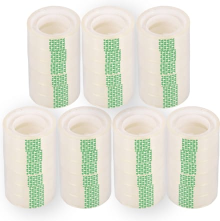 Plakband rollen set van 42 stuks doorzichtige - 12mm x 10m - Essentieel School & Bureauaccessoires - Transparant Klusspullen