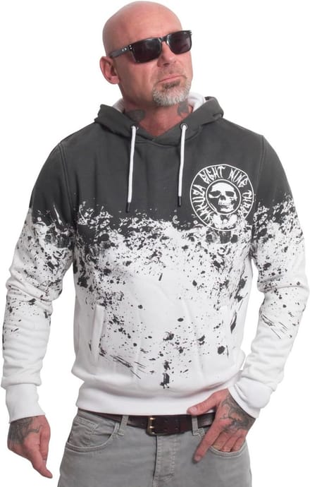 Hoodie met allover-print en capuchon