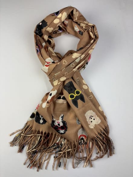 Leuke honden sjaal in 7 kleuren 30% katoen / 70% viscose