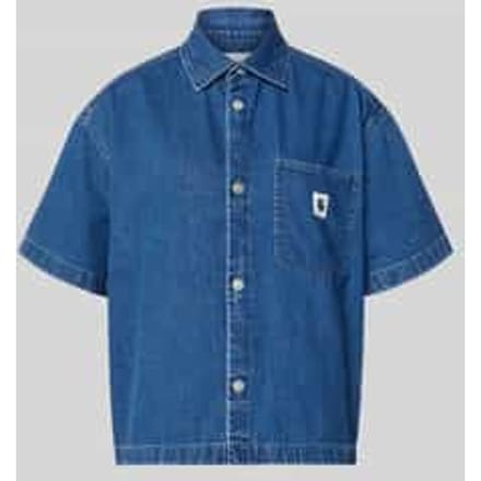 relaxed fit overhemdblouse in denimlook model 'Lovilia'
