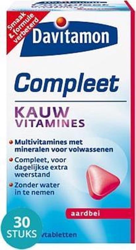 Davitamon Compleet Kauwvitamines Aardbei Voordeelverpakking