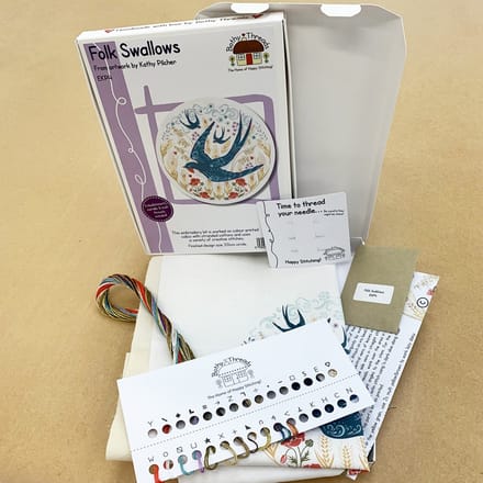 Bothy Threads Kathy Pilcher Swallows Vrij borduren pakket