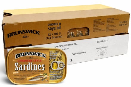 Brunswick Sardines Zonder Peper – In Olie – 12 x 106 gram - blik