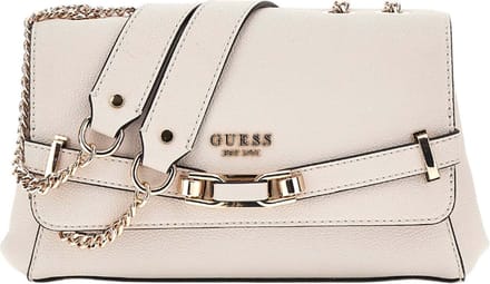 GUESS Schoudertas Silvye Convertible Xbody Flap Bag Stone Lichtgrijs