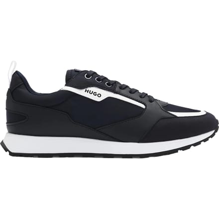 Hugo Icelin leren sneakers voor heren (Donkerblauw)