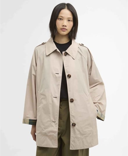 Barbour Maggie Showerproof Mac beige jas