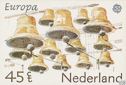 Briefkaart met afbeelding Carillon postzegel