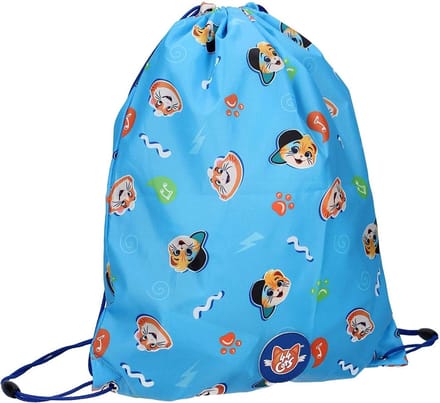 Nickelodeon Gymtas 44 Cats Pawesome 44 X 37 Cm Blauw