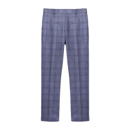 Lambretta Heren Bradley Geruite Pantalon (Leisteen)