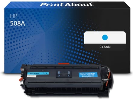 PrintAbout huismerk Toner 508A (CF361A) Cyaan Geschikt voor HP
