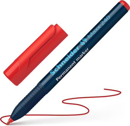 Schneider permanent marker - Maxx 240 - ronde punt - rood - S-124002