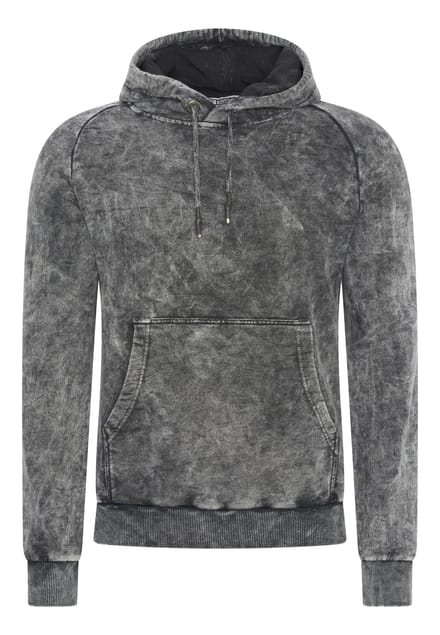 Gewassen hoodie met een used look