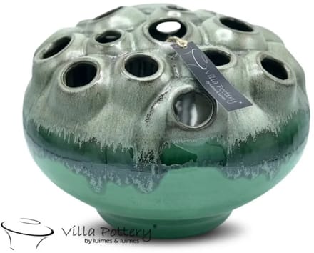 Donker Groen Reactive vaas Coral D30 x H22