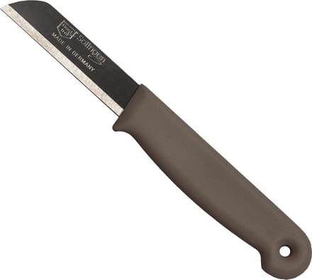 Solingen Schilmesje – RVS Glad – 16 cm met Blade Cover – Bruin