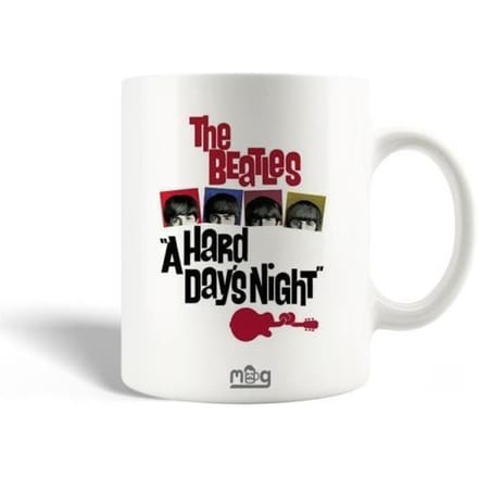 Mug en Céramique - The Beatles - A Hard Day's Night - 30cl - Blanc - Compatible lave-vaisselle