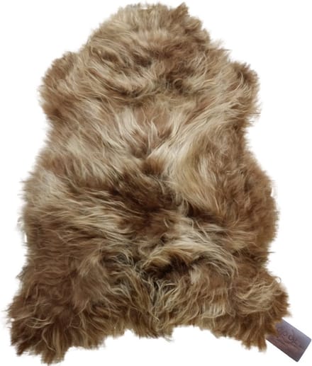 WOOOL IJslandse Schapenvacht S (90cm) - Bruin - IJslands Melange Schapenvel