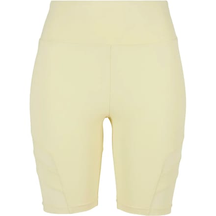 Urban Classics - High Waist Tech Mesh Korte cycle broek - M - Geel
