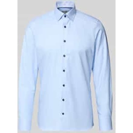slim fit zakelijk hemd met kentkraag