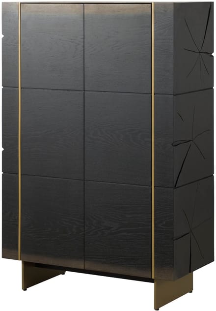 MASSIVMOEBEL24.DE eik highboard donkerbruin massief hout 94x45x142 cm (BxTxH) gelakt deels massief deels gemonteerd BEAMS #70