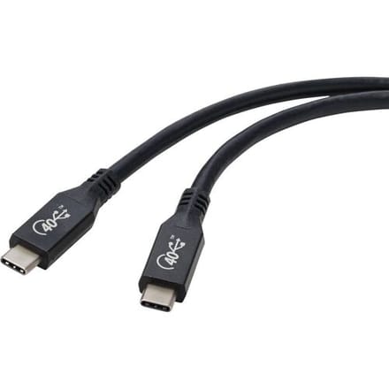 Renkforce RF-4870098 USB-kabel USB 4.0 USB-C 0.80 m Zwart Aluminium-stekker