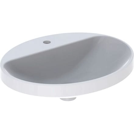 Geberit VariForm built-in washbasin 55 x 45 cm, oval, with tap hole bench 500.723.01.2