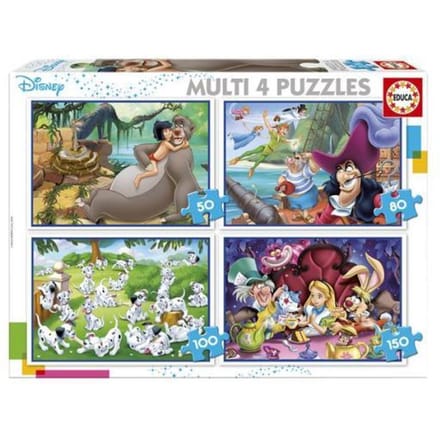 Educa puzzel - Disney classic multi - 4 puzzels 50-80-100-150 stukjes