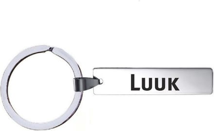 Sleutelhanger Met Naam - Luuk - RVS