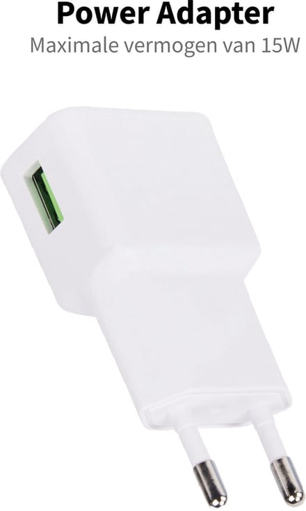 Viewr - 15W USB-A Adapter - Snellader - Wit - Geschikt voor Samsung Telefoon en Tablet