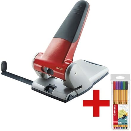 Leitz 51800025 Archiefperforator Rood Instelformaat (max.): DIN A3 65 vel (80 g/m²)