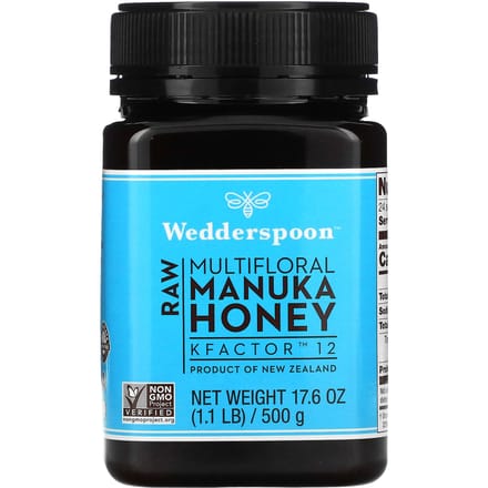 Wedderspoon, miel de Manuka brut, facteur K 12, 500 g (1,1 lb)
