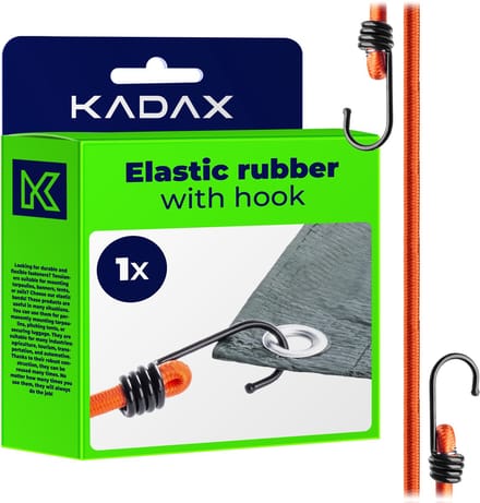 KADAX Elastisch rubber met haak, oranje