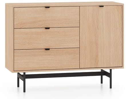 Selsey Heggers – Dressoir met 1 deur en 3 lades - Mavelie eiken - 115cm