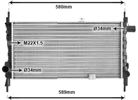 Van Wezel - RADIATOR VOOR OPEL CORSA A 1982-1993 1302026