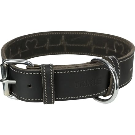Halsband van gewaxt en verweerd leer Trixie Rustic Heartbeat