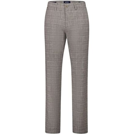 Gardeur Broek Tyrell Superior Linnen Check Donker Beige / male
