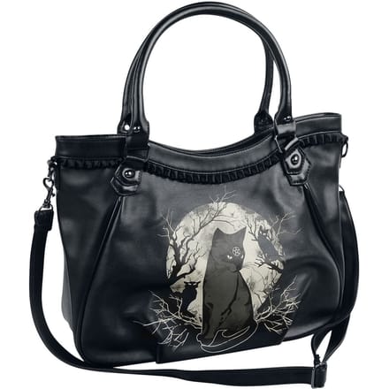 Banned - Gothic Handtas - Hecate In Full Moon - voor Vrouwen - zwart-wit