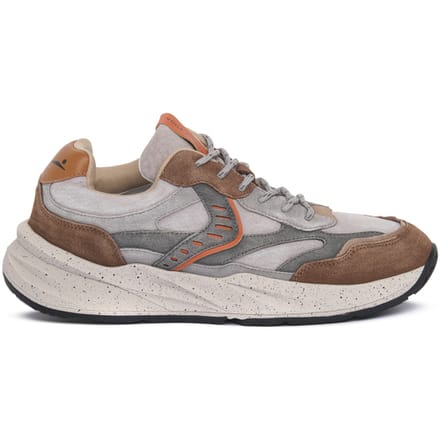 Lage Sneakers Voile Blanche 1D71 CLUB22 BROWN