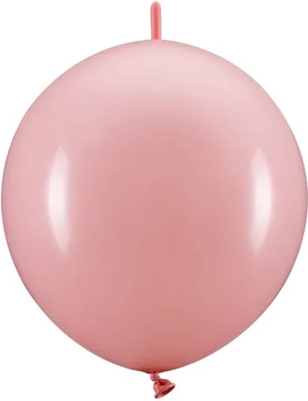 Partydeco - Licht roze linking balloons - 33 cm - 20 stuks