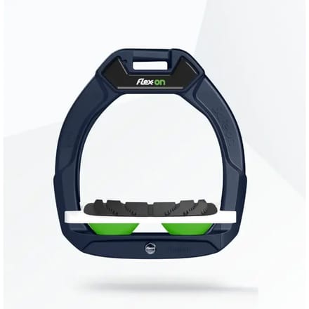 Veiligheidsstijgbeugels Ruiterhoek Grip Marine/Wit/Groen kind Flex-On Safe-On
